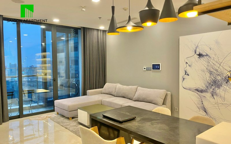 Nice decorated Vinhomes Golden River Aqua 4 2 bedroom apartment for rent in HCMC