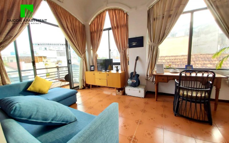 Bright & airy loft apartment Phu Nhuan District for rent on Nguyen Kiem St