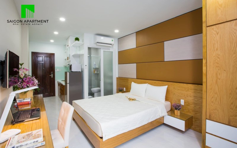 Modern District 1 HCMC serviced apartment for rent on Nguyen Trai St