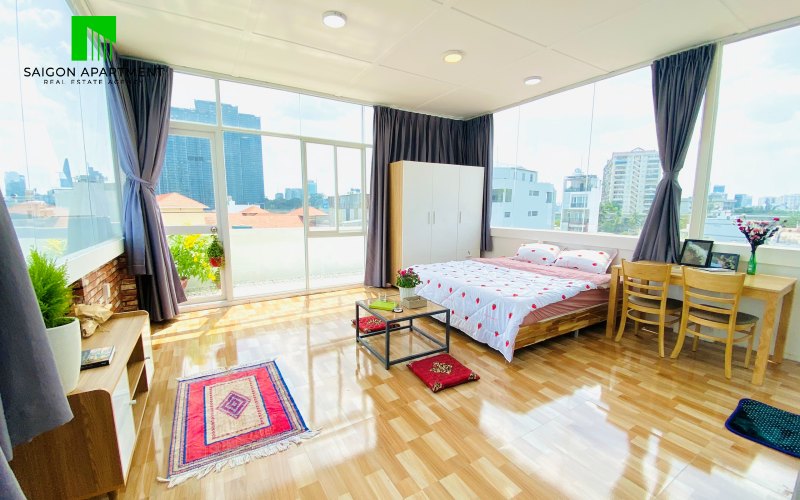 Nice view rooftop apartment for rent in Binh Thanh district