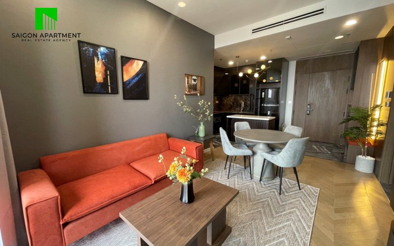 Nice decor Masteri Lumiere An Phu 1 bedroom apartment for rent in District 2