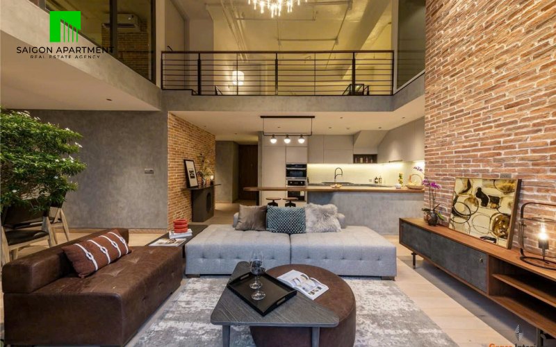 Industrial style The Metropole loft apartment for rent in Thu Thiem