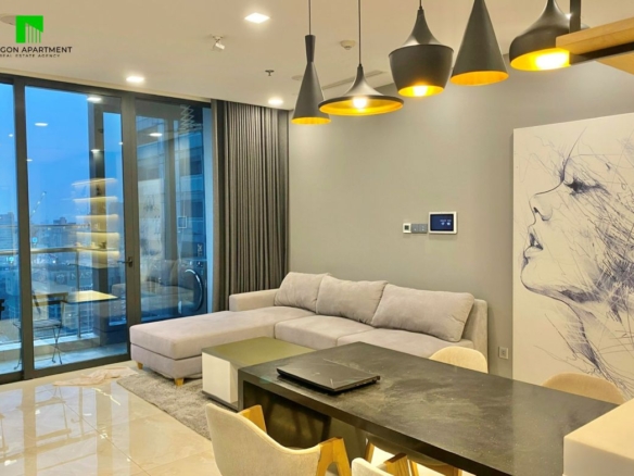 Modern decorated Vinhomes Golden River Aqua 4 2 bedroom apartment for rent in District 1