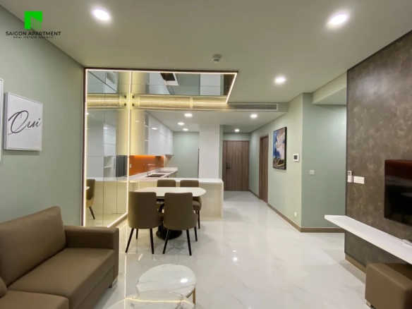 Furnished Sunwah Pearl 2 bedroom apartment for rent on Nguyen Huu Canh St