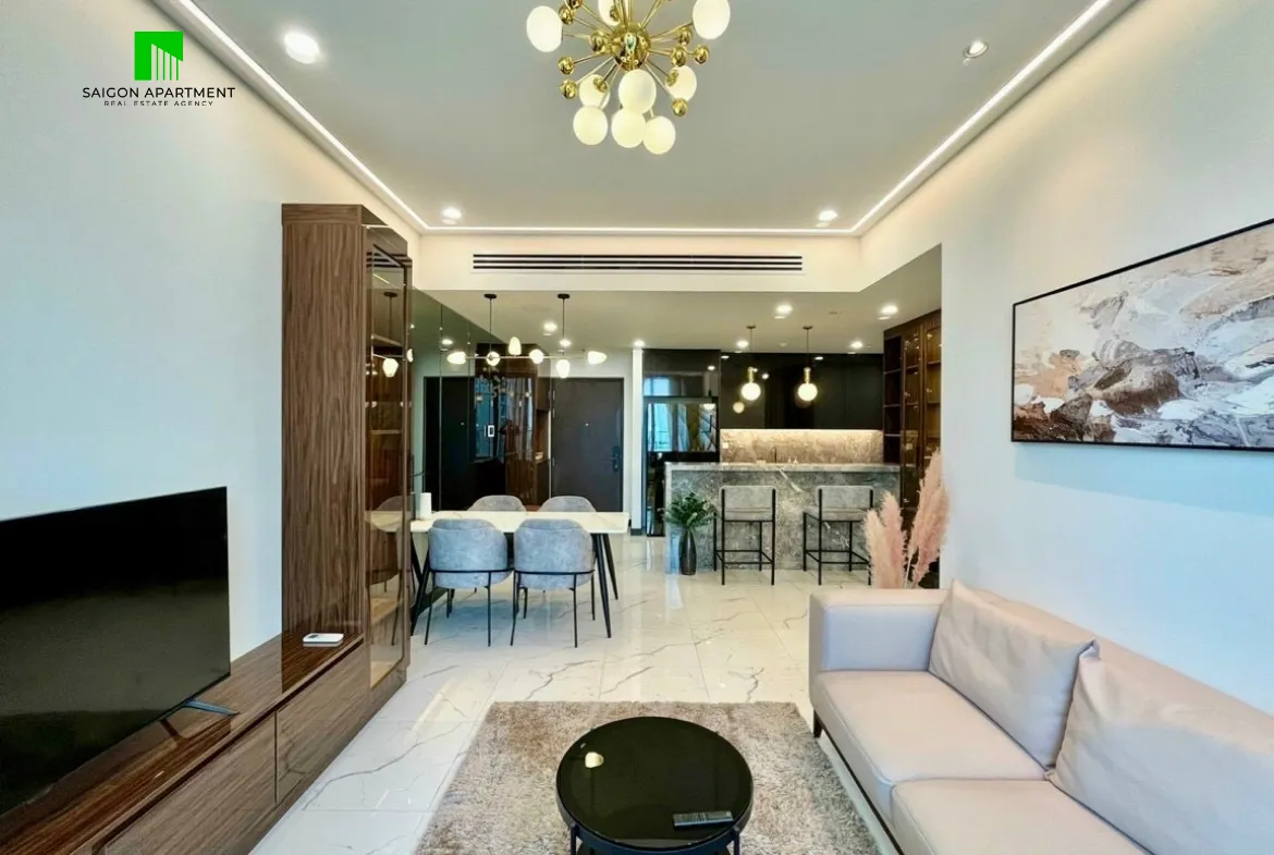 High floor luxury 2-bedroom Empire City for rent District 2