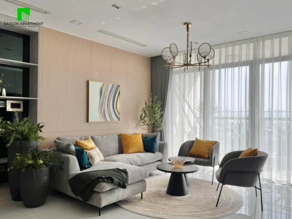 Modern 4 bedroom apartment for rent in Vinhomes Binh Thanh