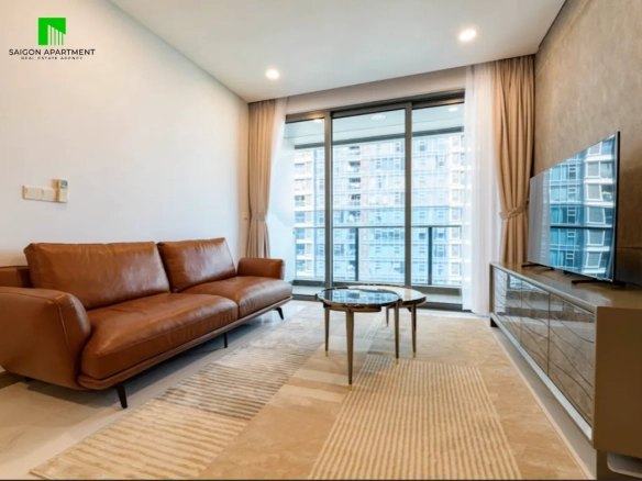 Modern decor Sunwah Pearl Binh Thanh 2 bedroom apartment for rent in HCMC