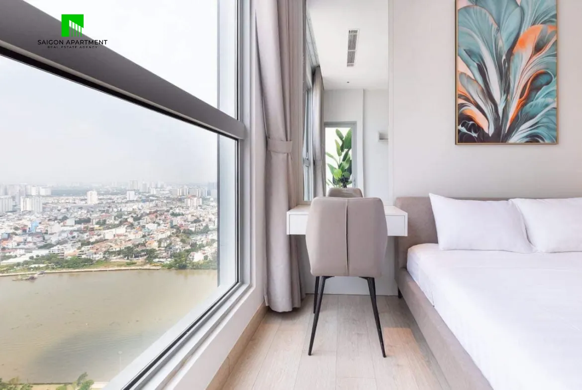 View of Spacious 3 bedroom Vinhomes Central Park penthouse for rent