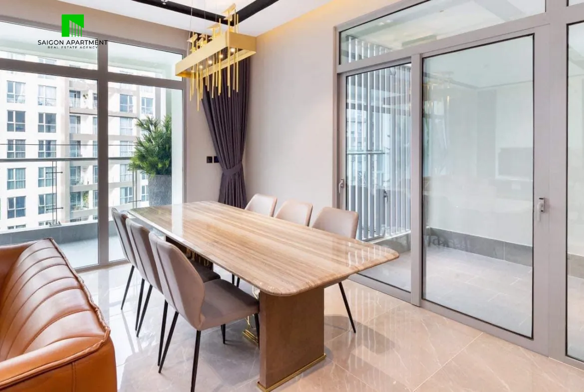Image showcasing Spacious 3 bedroom Vinhomes Central Park penthouse for rent