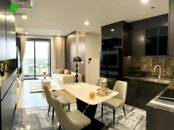 Beautiful decor 3 bedroom Masteri Lumiere Riverside apartment for rent