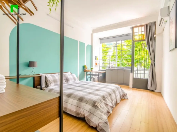 Bright & airy new District 1 serviced apartment for rent in Ho Chi Minh City