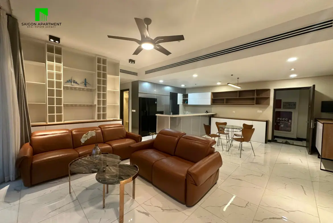 Furnished modern Empire City 3 bedroom apartment for rent in Thu Thiem