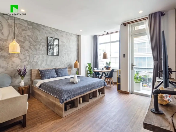 Industrial style serviced apartment for rent in Da Kao – District 1