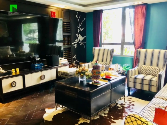 Luxurious Indochine style Masteri Thao Dien duplex apartment for rent in District 2