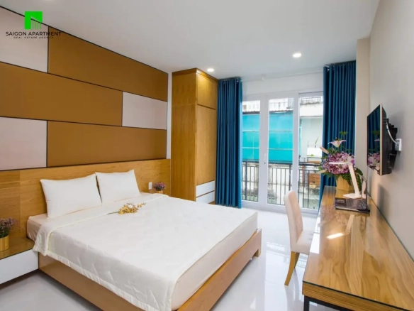 Modern District 1 HCMC serviced apartment for rent on Nguyen Trai St