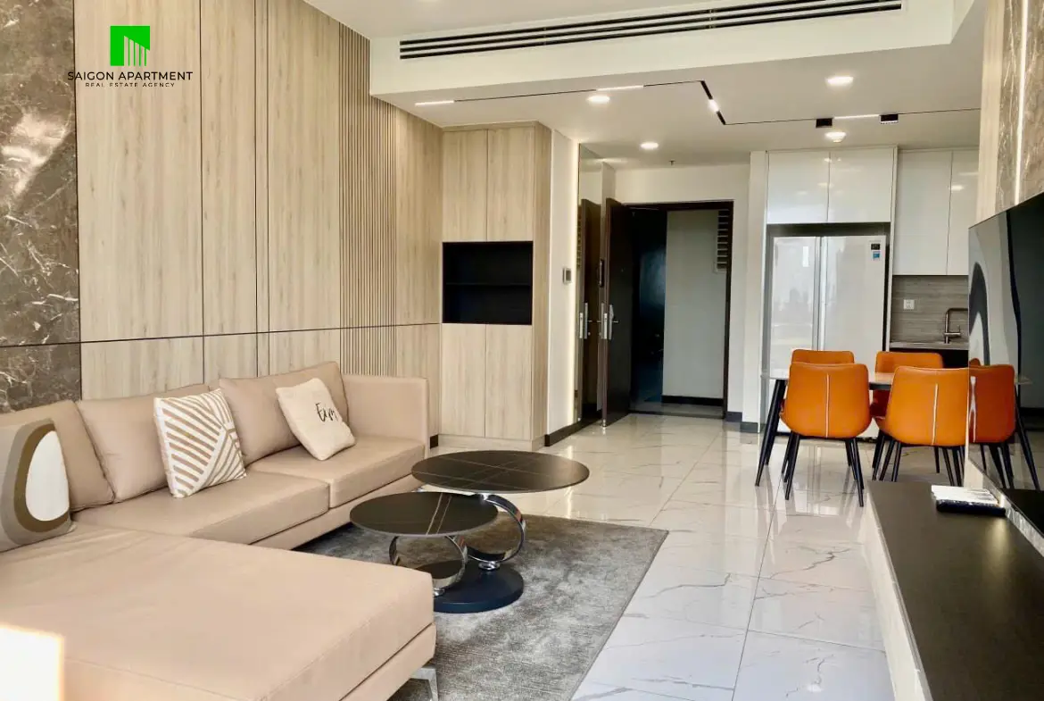 Modern decorate Empire City 2 bedroom apartment for rent in Thu Thiem