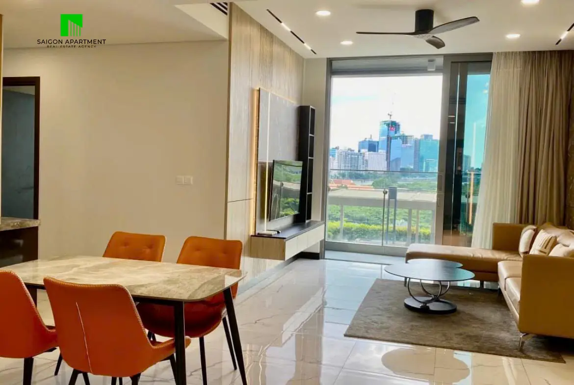 Modern decorate Empire City 2 bedroom apartment for rent in Thu Thiem