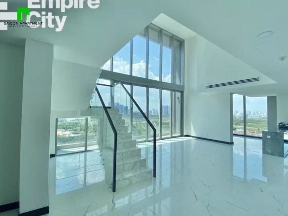 Unfurnished 4-bedroom duplex apartment for rent in Empire City Thu Thiem District 2