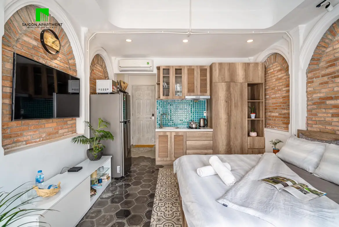 Neoclassical style serviced studio for rent in Dist 3 Ho Chi Minh City