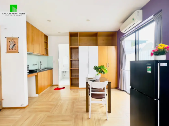 Furnished serviced studio Binh Thanh for rent on Hoang Hoa Tham St