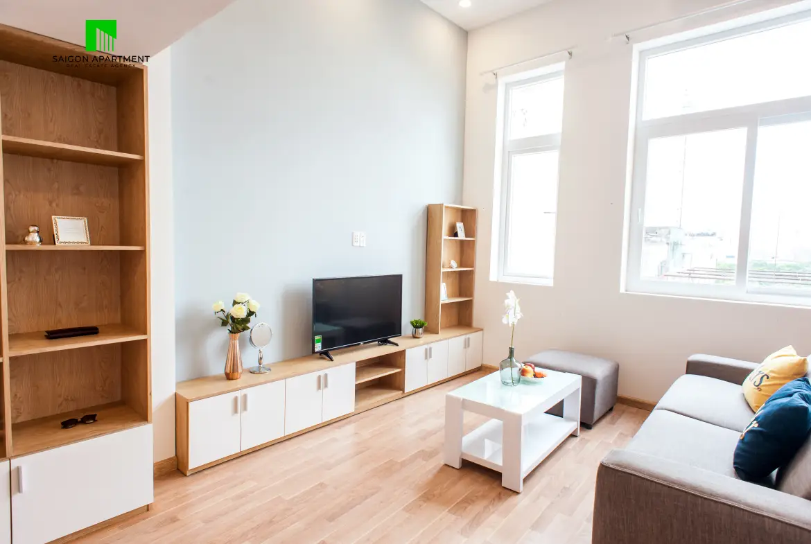 Modern serviced duplex apartment for rent in Khanh Hoi Ward