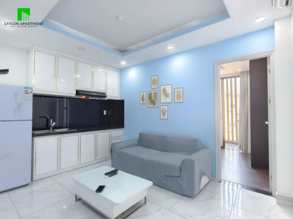 Airy 1 bedroom serviced apartment for rent in Gia Dinh Ward HCMC