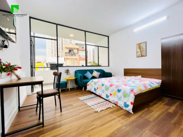 Airy 1BR serviced apartment for rent in Thanh My Tay Ward HCMC