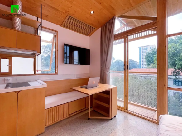 Nice city view serviced apartment for rent in District 3 - Xuan Hoa Ward