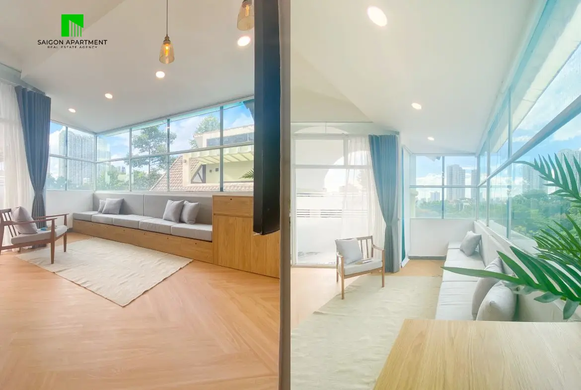 Rooftop 2 bedroom apartment for rent near MM Mega Market District 2