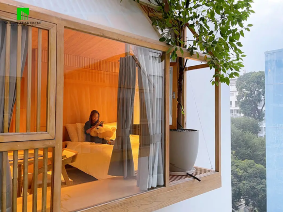 Subtle design serviced studio with rooftop garden in Xuan Hoa Ward