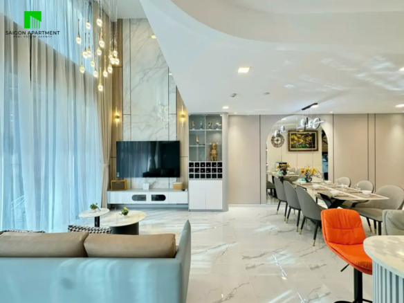 The Opera duplex apartment for rent in The Metropole Thu Thiem