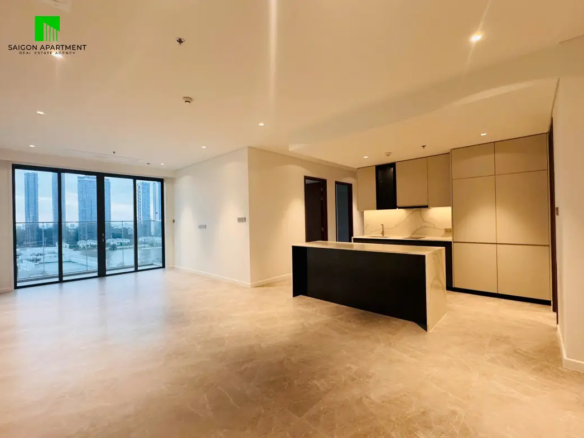 Unfurnished The Crest 3 bedroom apartment for rent in Metropole Thu Thiem