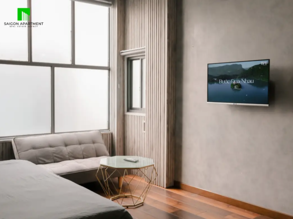 Industrial style studio apartment for rent in An Khanh Ward HCMC