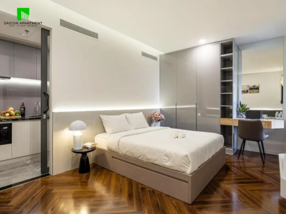 Modern 1br serviced apartment with pool in Phu Nhuan Ward HCMC