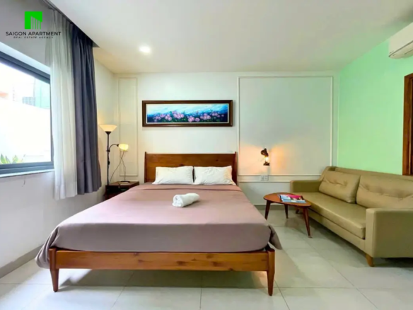 Serviced studio apartment near airport for rent in Tan Binh