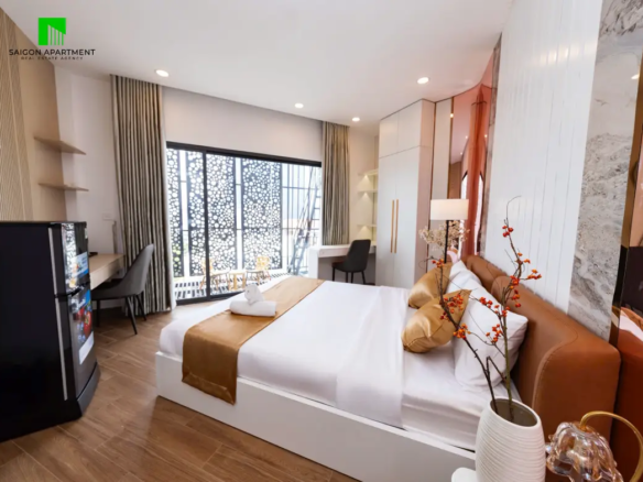 Nice design Thanh My Tay 1 bedroom serviced apartment for rent in Binh Thanh district