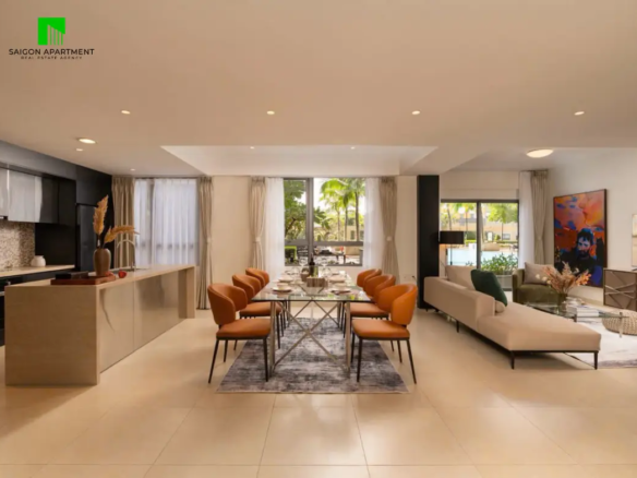 High class 4 bedroom duplex apartment for rent in Masteri Thao Dien