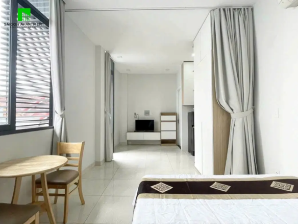 Serviced studio with balcony for rent in Tan Son Nhat Ward